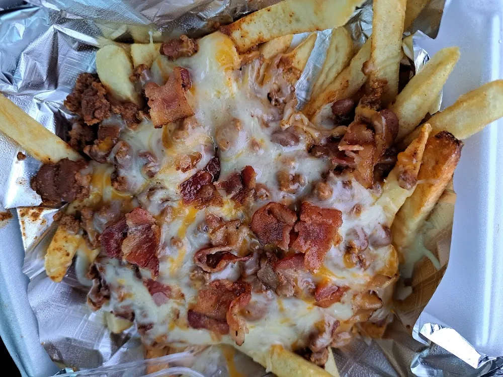 Loaded Bacon Chili Cheese Fries with Jalapeños